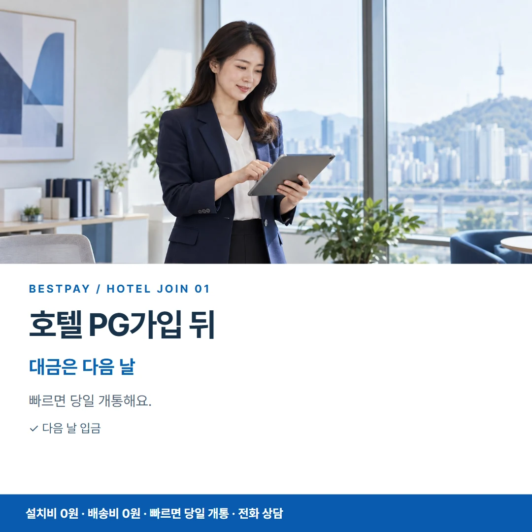호텔 PG가입 뒤 대금은 다음 날 카드뉴스 1